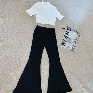 Cropped Tee + Flared Pants
